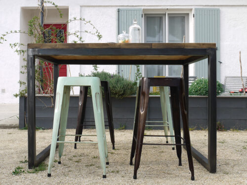 table-bois-metal